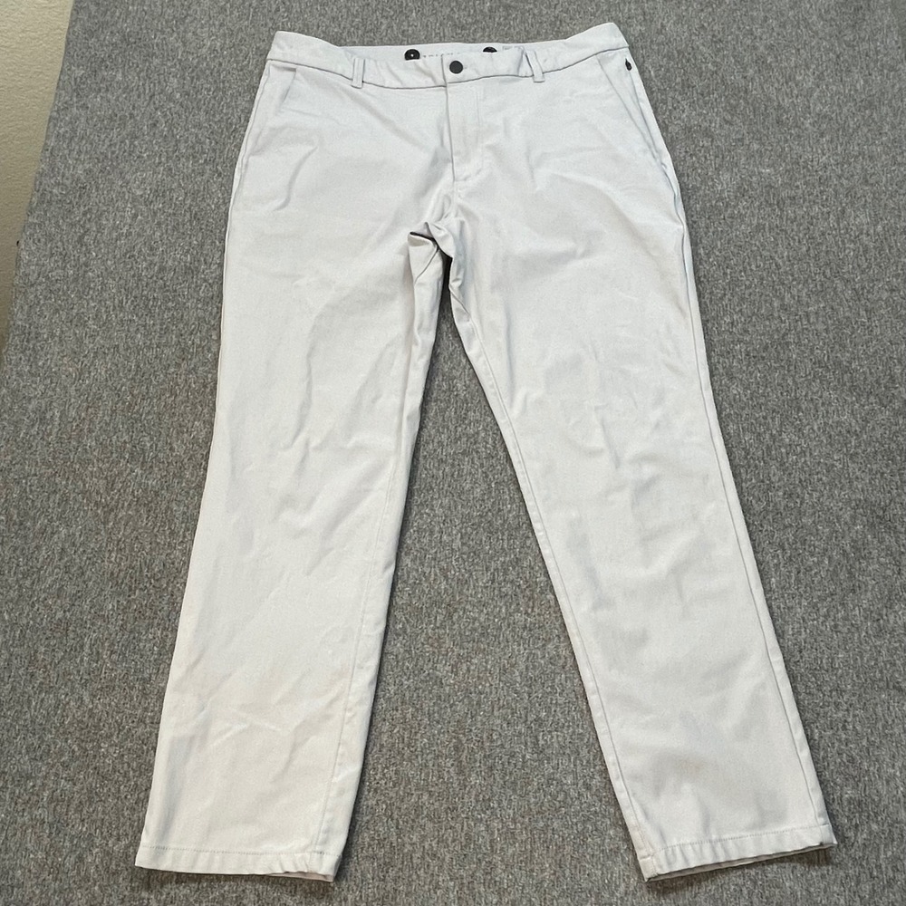 7 Diamonds Infinity Chino Pants Mens 36 Light Beige Performance Golf STP-1238